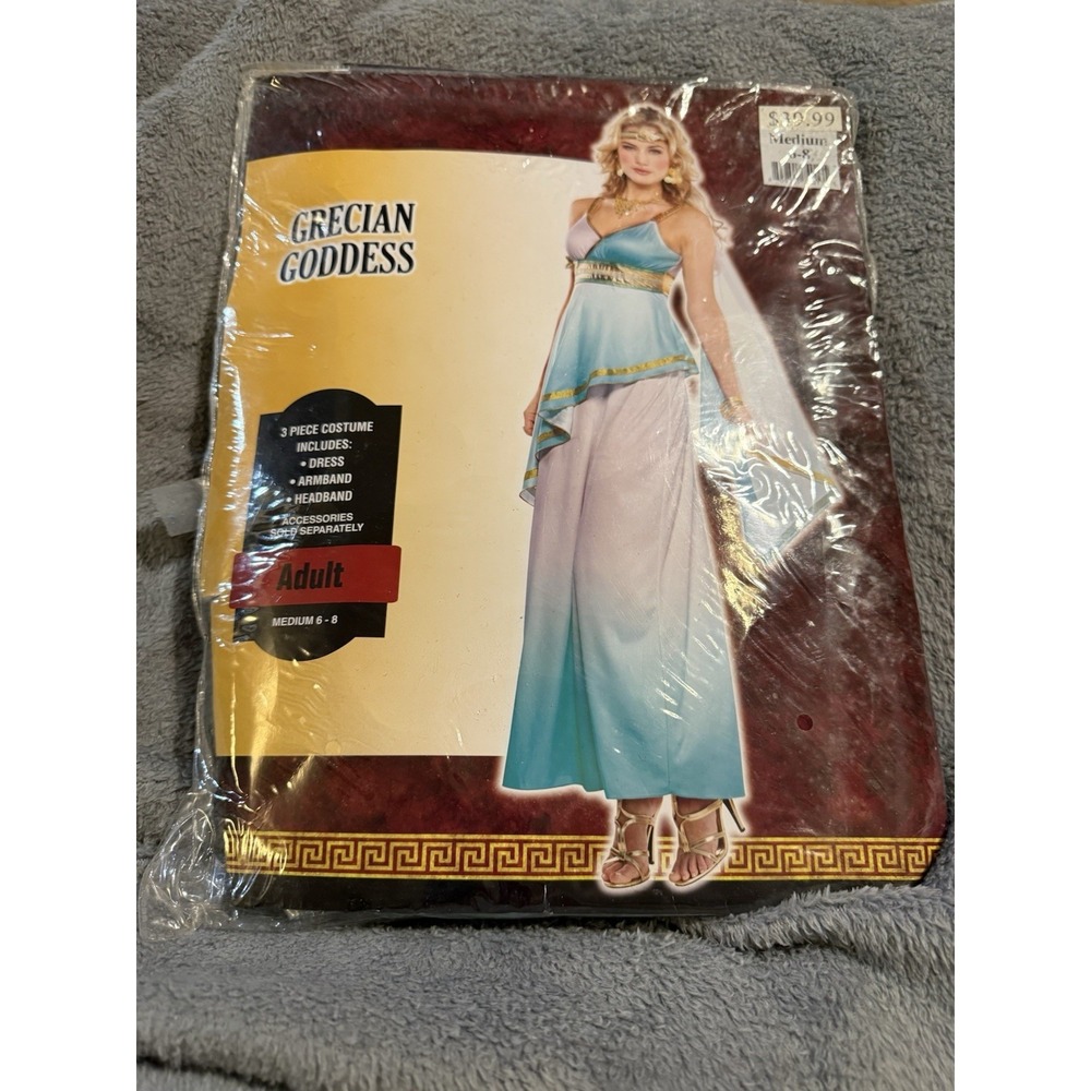 Amscan Adult Grecian‎ Goddess Costume -Medium (6-8) Multicolor New